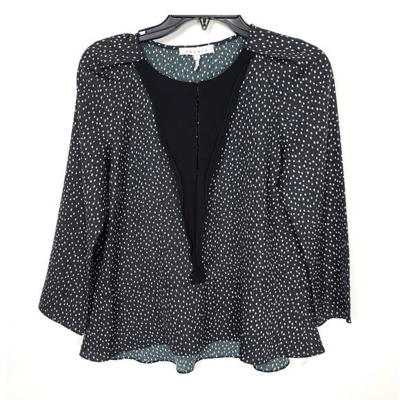 Sandro Peplum Keyhole blouse Size Small - Picture 1 of 5